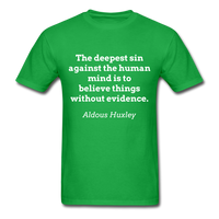 Believe Without Evidence T-Shirt - bright green