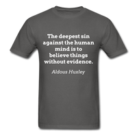 Believe Without Evidence T-Shirt - charcoal
