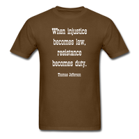 Resistance Becomes Duty T-Shirt - brown