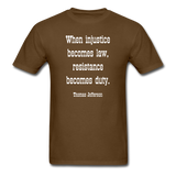 Resistance Becomes Duty T-Shirt - brown
