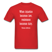 Resistance Becomes Duty T-Shirt - red