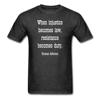 Resistance Becomes Duty T-Shirt - heather black