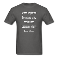 Resistance Becomes Duty T-Shirt - charcoal