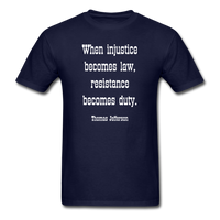 Resistance Becomes Duty T-Shirt - navy