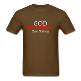 One Nation Under God T-Shirt - brown