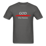 One Nation Under God T-Shirt - charcoal