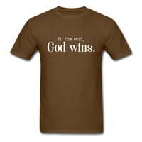 God Wins T-Shirt - brown