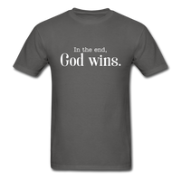 God Wins T-Shirt - charcoal
