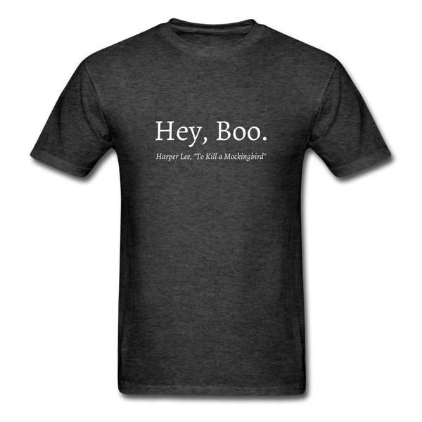 Hey, Boo T-Shirt - heather black