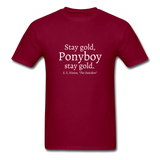 Stay Gold T-Shirt - burgundy