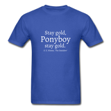 Stay Gold T-Shirt - royal blue
