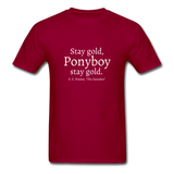 Stay Gold T-Shirt - dark red