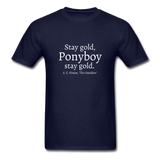 Stay Gold T-Shirt - navy