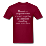 Value of Nothing T-Shirt - burgundy