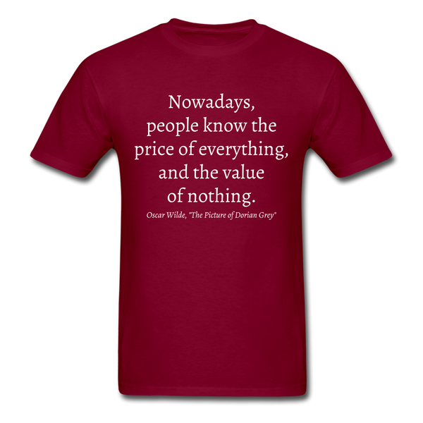 Value of Nothing T-Shirt - burgundy