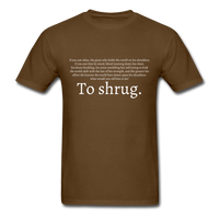 To Shrug T-Shirt - brown