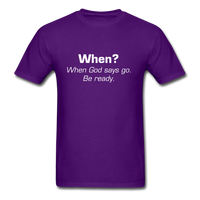 When God Says Go T-Shirt - purple